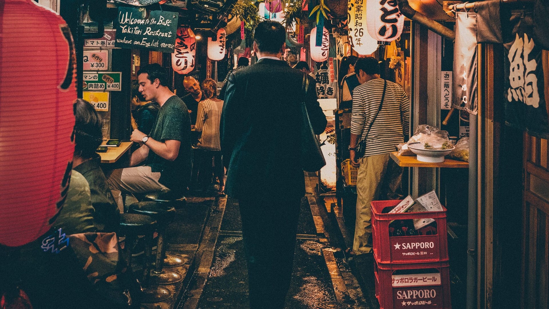 Man walking in Japan